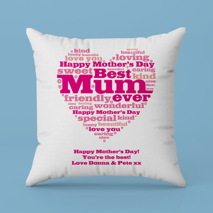 Mother's Day Heart of Words Personalised Cushion product image