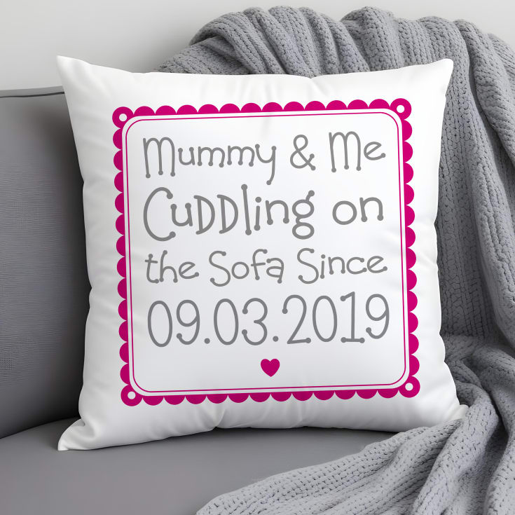 Personalised Cuddling Mummy Cushion product image