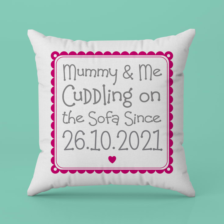 Personalised Cuddling Mummy Cushion product image