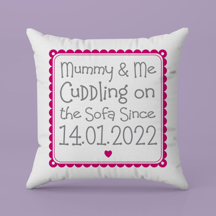 Personalised Cuddling Mummy Cushion product image