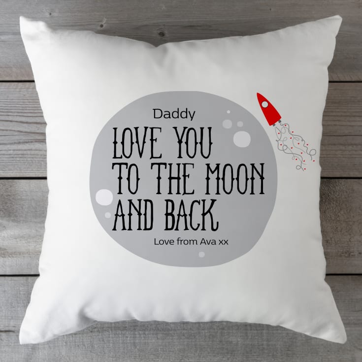 The Gift Experience Red Personalised Moon And Back Cushion | Romantic Gifts