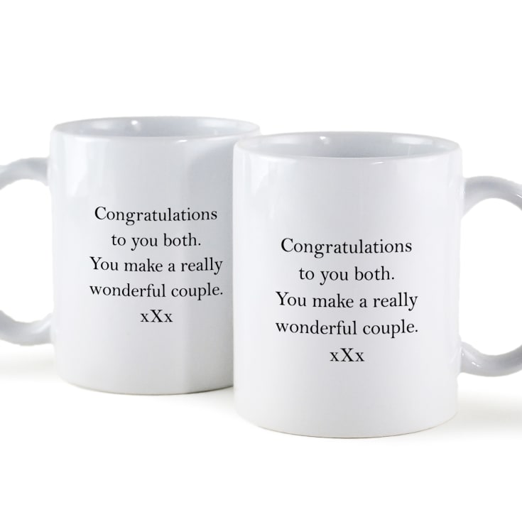 Personalised You're Engaged Heart Design Pair Of Mugs product image