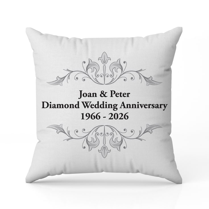 Personalised Diamond Anniversary Cushion product image