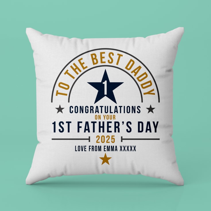 Personalised First Father's Day Cushion product image