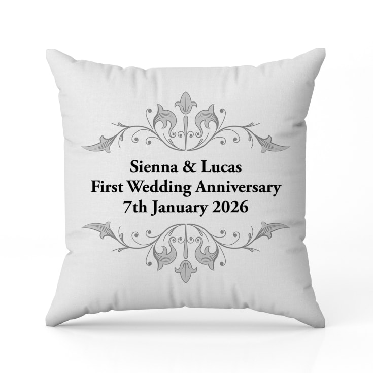 Personalised First Anniversary Cushion product image
