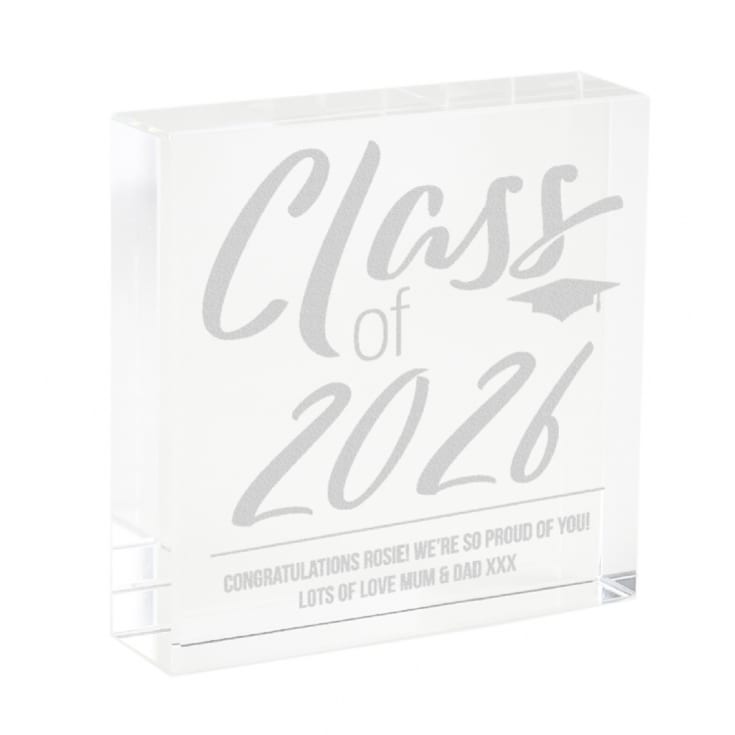 Personalised Class Of Graduation Glass Keepsake product image
