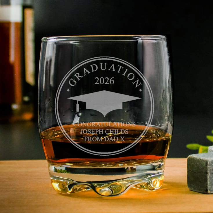 The Gift Experience Personalised Graduation Whisky Tumbler - Graduation Gifts