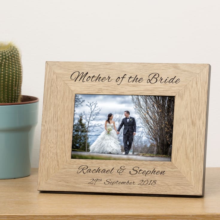 The Gift Experience Personalised Mother Of The Bride Wooden Photo Frame