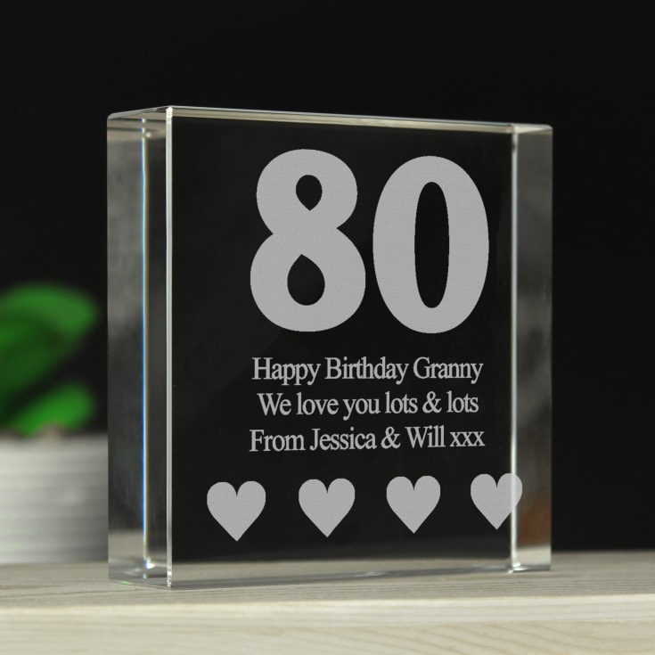 The Gift Experience 80Th Birthday Keepsake | Birthday Gifts | Personalised Glass