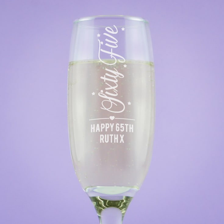 Personalised 65th Birthday Prosecco Glass product image