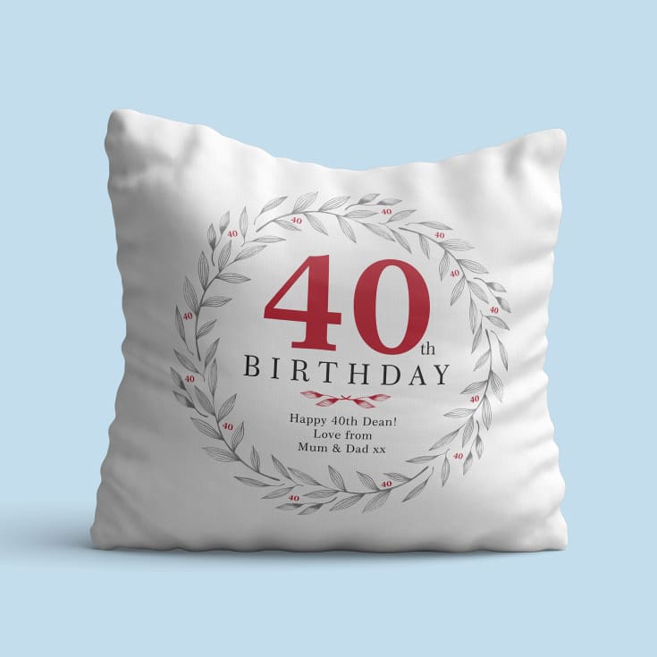 Personalised 40th Birthday Cushion product image