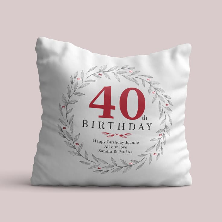 Personalised 40th Birthday Cushion product image