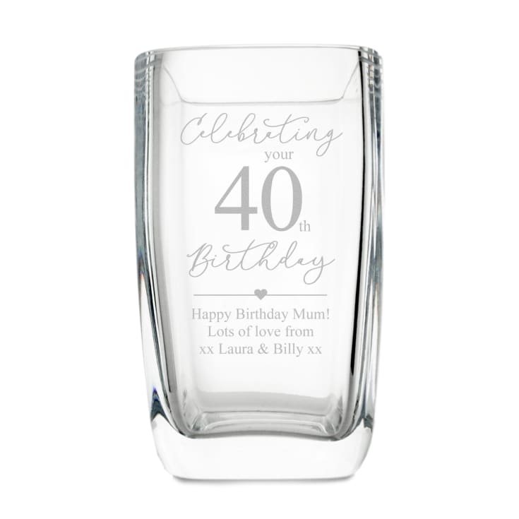 Personalised 40th Birthday Vase product image