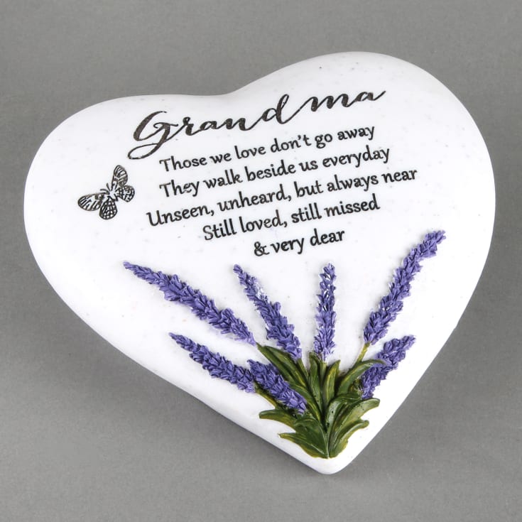 The Gift Experience Lavender In Loving Memory Thoughts Of You Heart Stone - Grandma