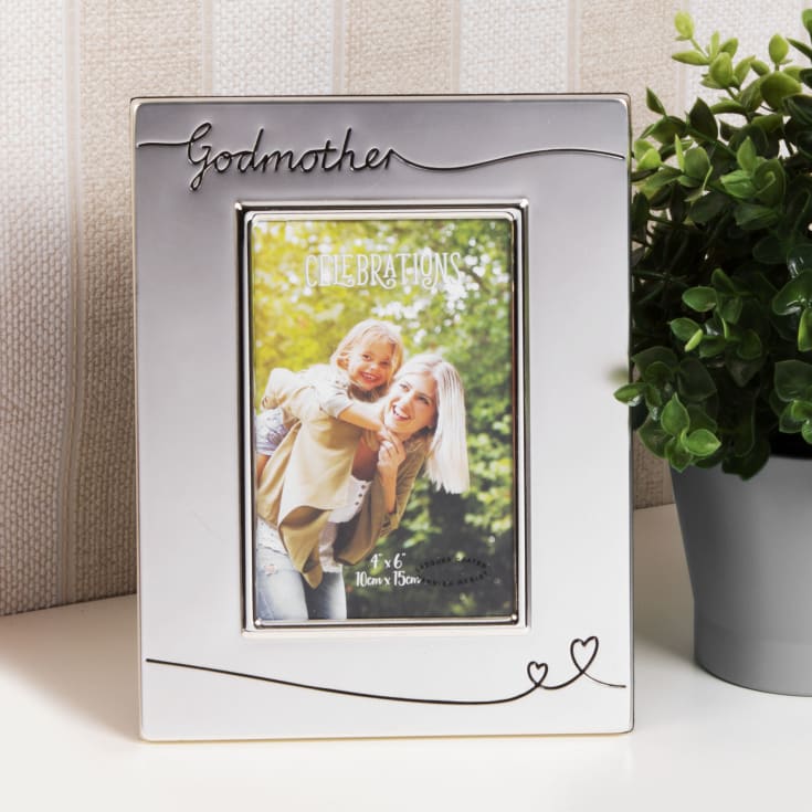 The Gift Experience Silver Plated Godmother Photo Frame