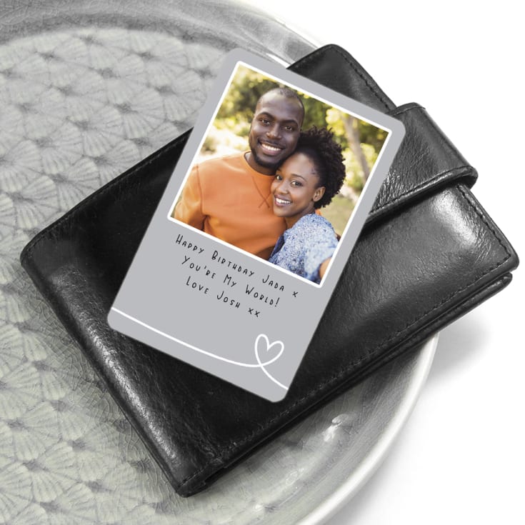 Personalised Romantic Metal Wallet Photo Card product image