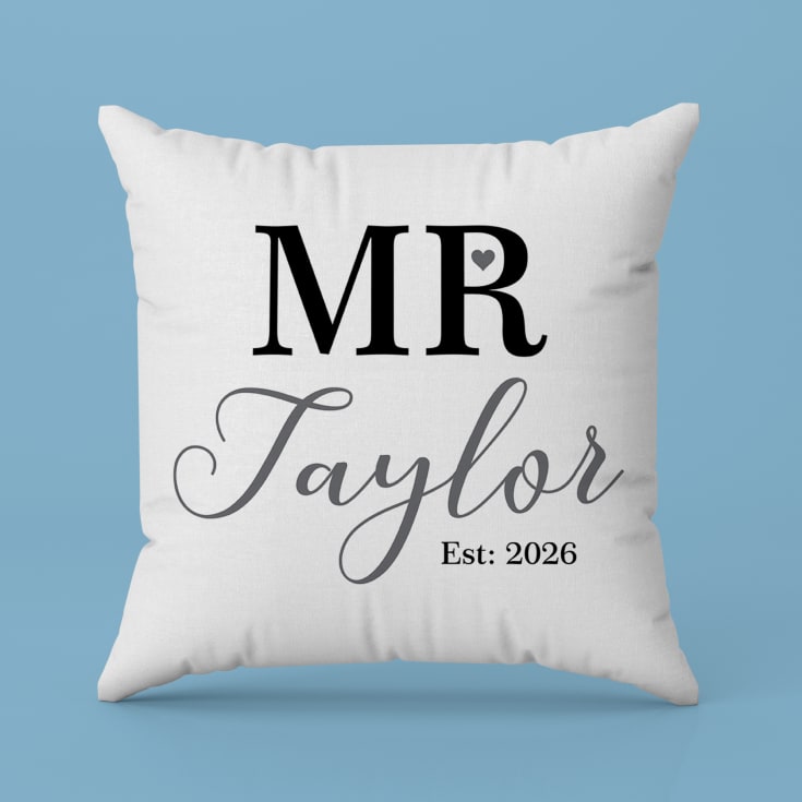 Personalised Pair Of Mr & Mrs Cushions product image