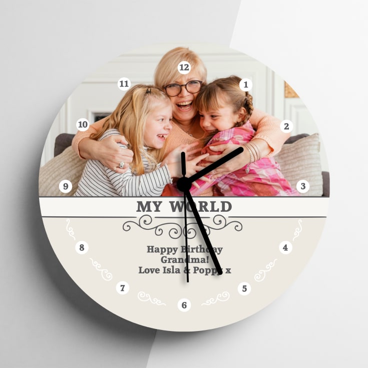 Personalised Grandparents Photo Upload Clock product image