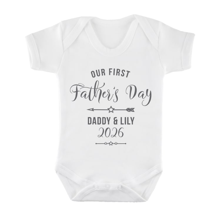 Personalised Our First Father's Day Baby Grow product image
