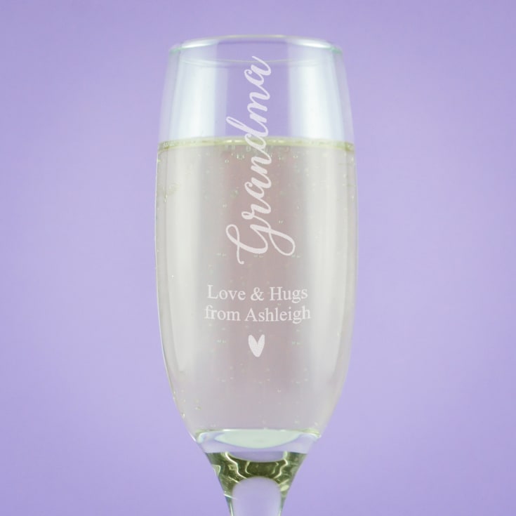Personalised Grandma Prosecco Glass product image