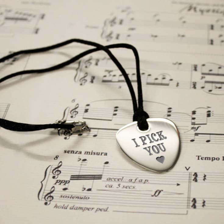 Personalised I Pick You Plectrum Pendant product image