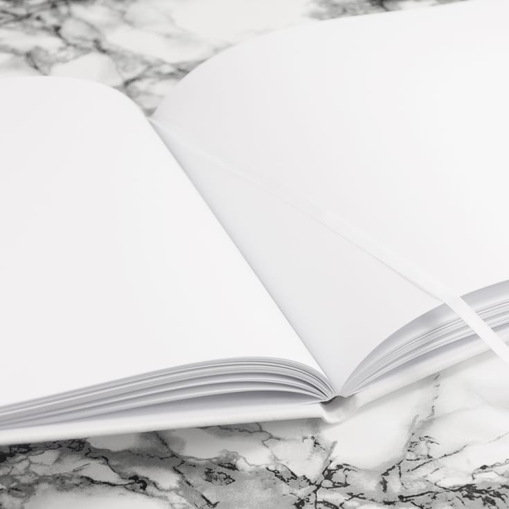 Personalised White Leather Wedding Guest Book product image