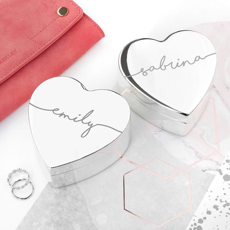 Personalised Heart Trinket Box product image