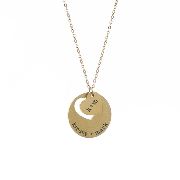 Personalised Cut-out Heart Shaped Necklace product image