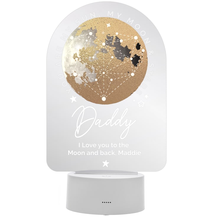 Personalised Sun Moon & Stars LED Colour Changing Night Light product image