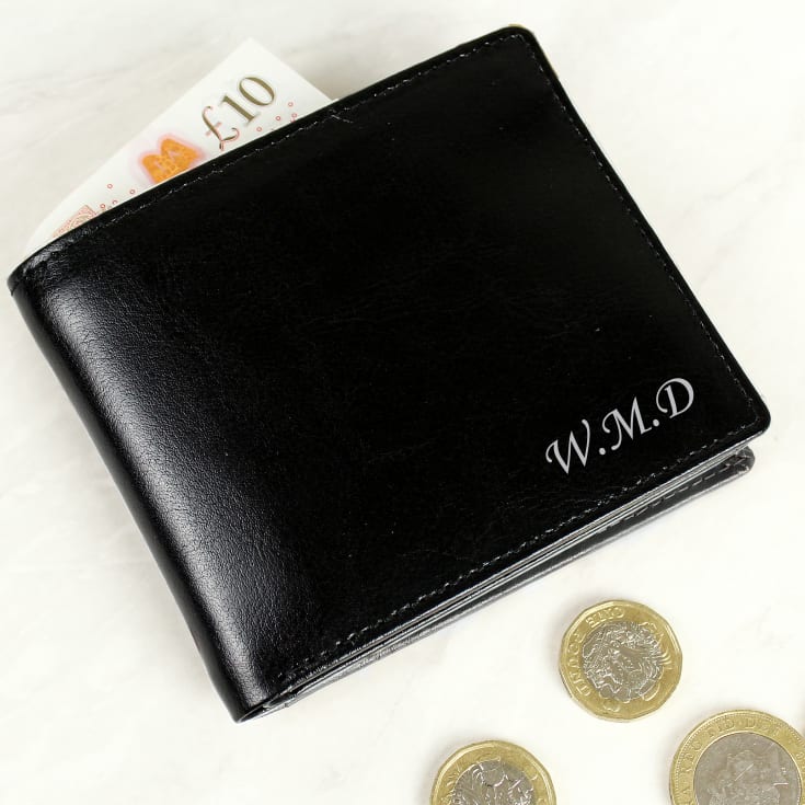 Personalised Script Font Leather Wallet product image