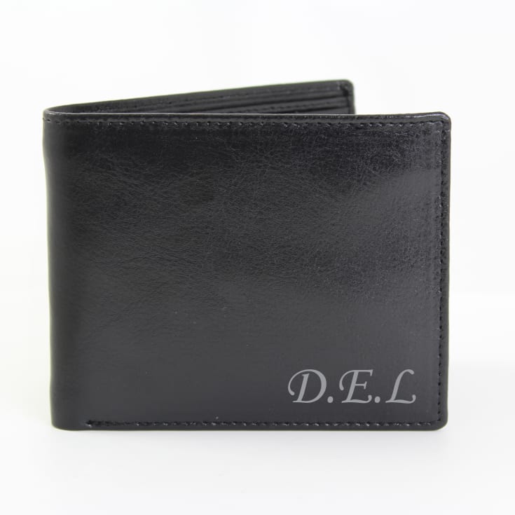 Personalised Script Font Leather Wallet product image