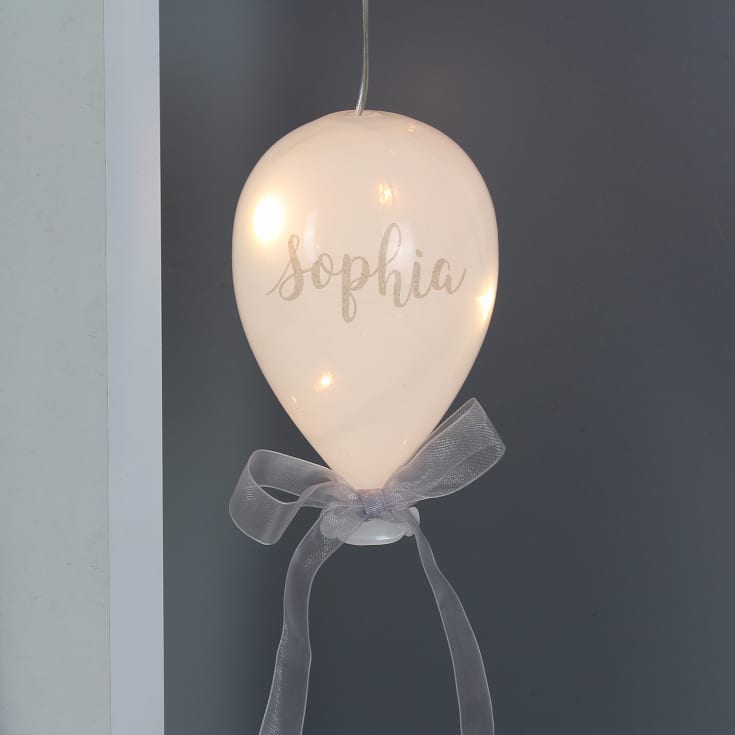 The Gift Experience Personalised Message Led Hanging Glass Balloon