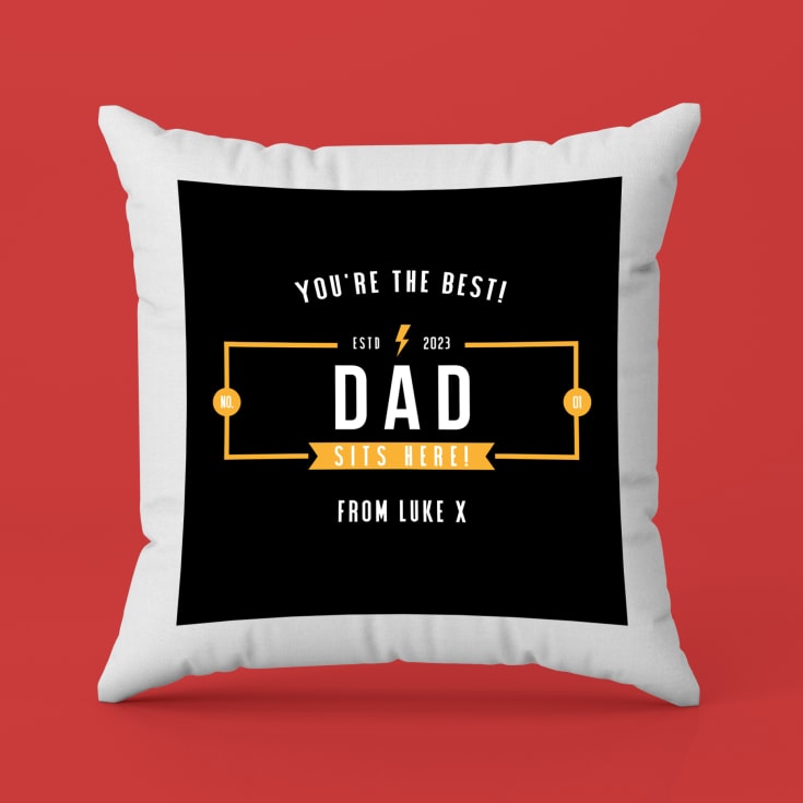 Personalised Luxury Daddy Black Cushion product image