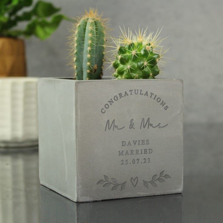 Personalised Free Text Concrete Pot product image