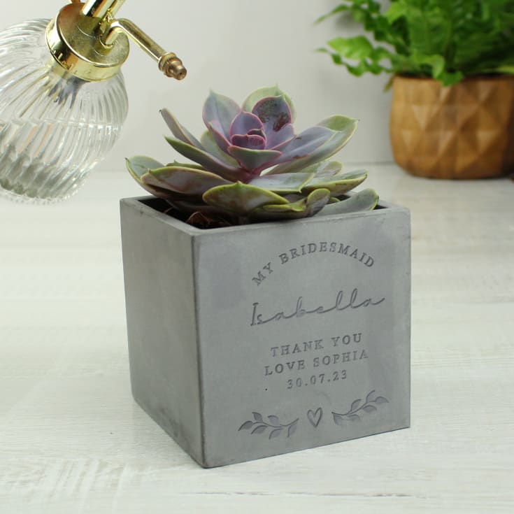 Personalised Free Text Concrete Pot product image