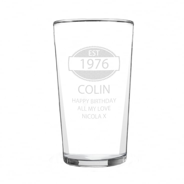 Personalised 50th Birthday Glass product image