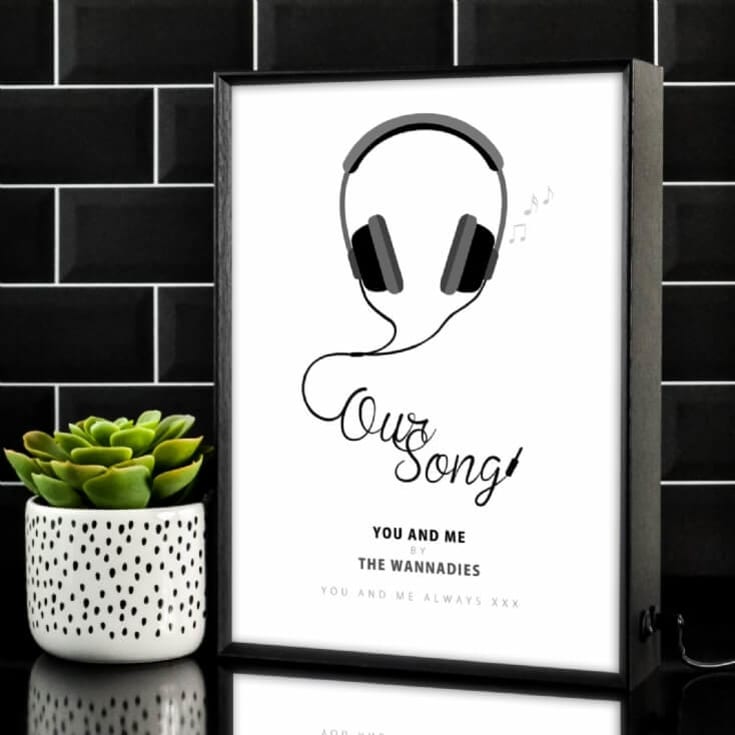 Our Song Personalised Light Box product image