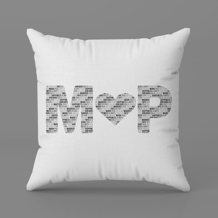 Personalised Couples Letter Cushion product image