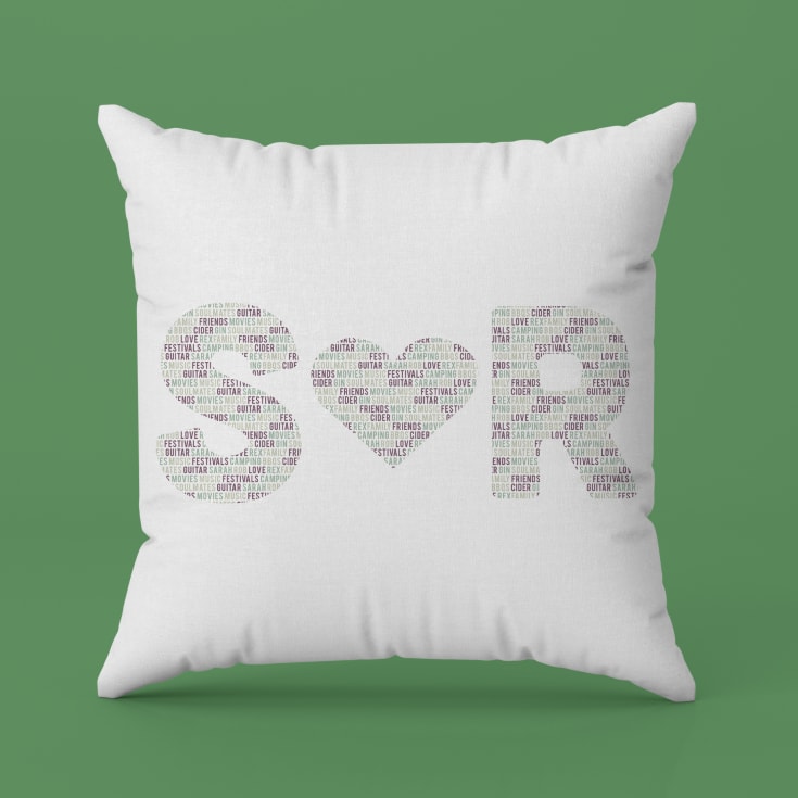 Personalised Couples Letter Cushion product image