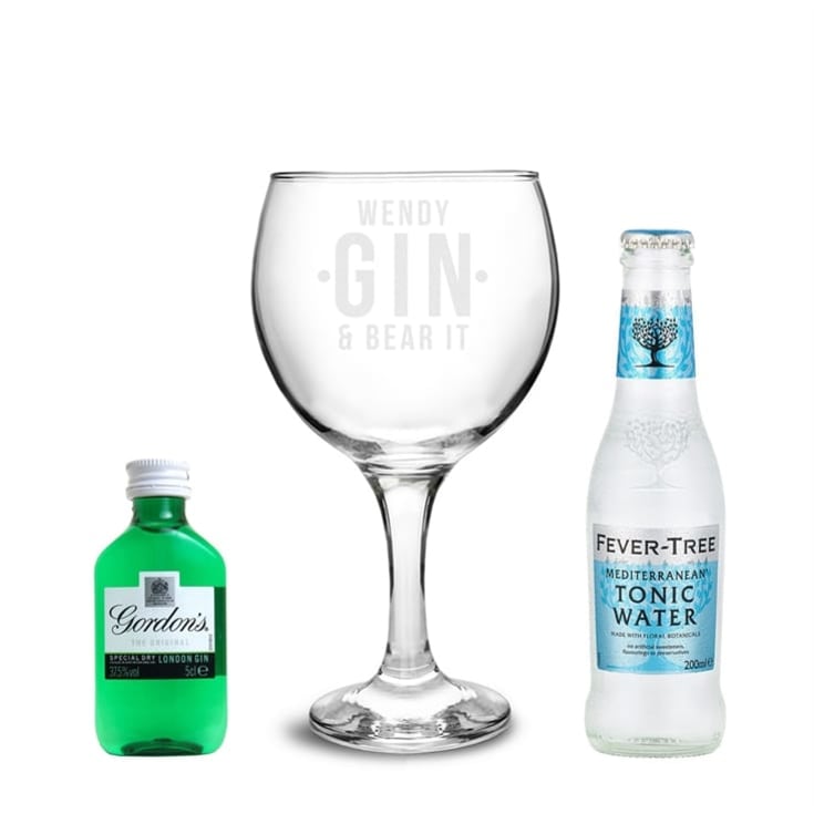 Personalised Gin and Bear It Gin Gift Set product image