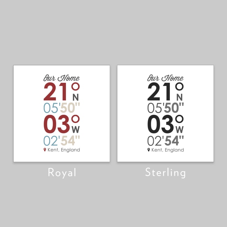 Personalised Location Coordinates Cushion product image