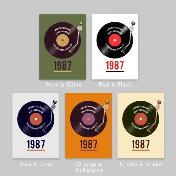 Personalised Retro Record Year Light Box product image