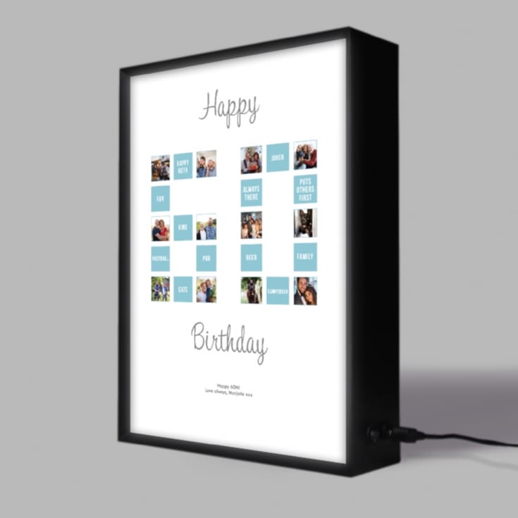 Personalised 60th Special Birthday Light Box product image