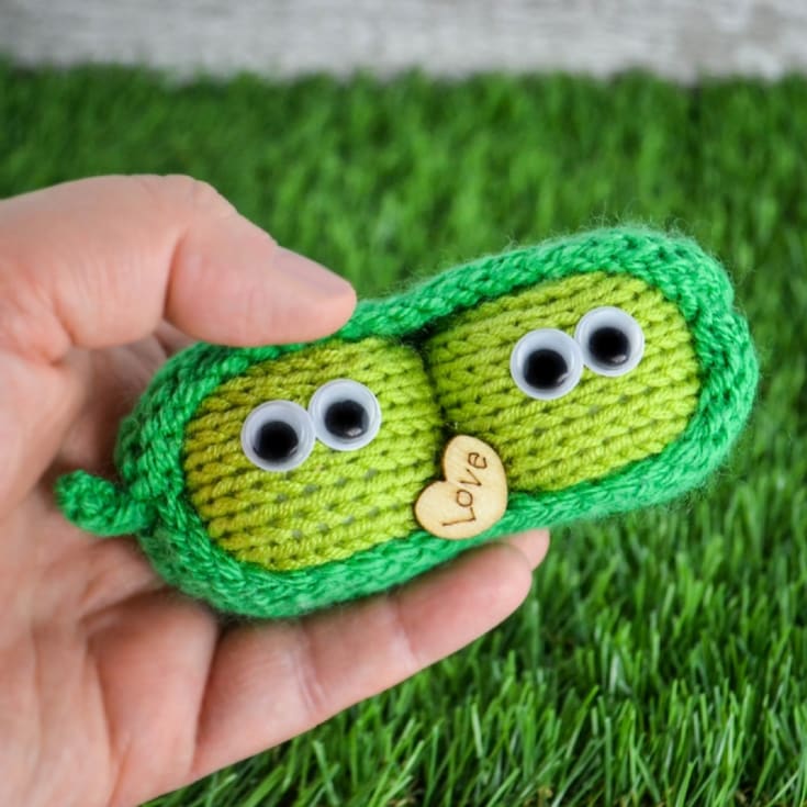 Hand Knitted Amigurumi Two Peas in a Pod product image