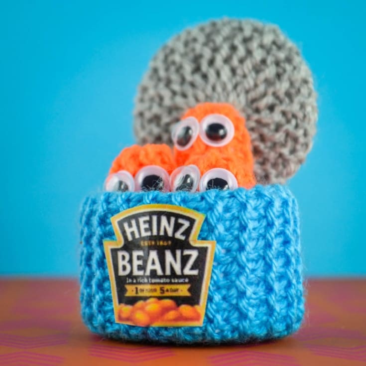 Hand Knitted Baked Beans Can with Individual Beans product image