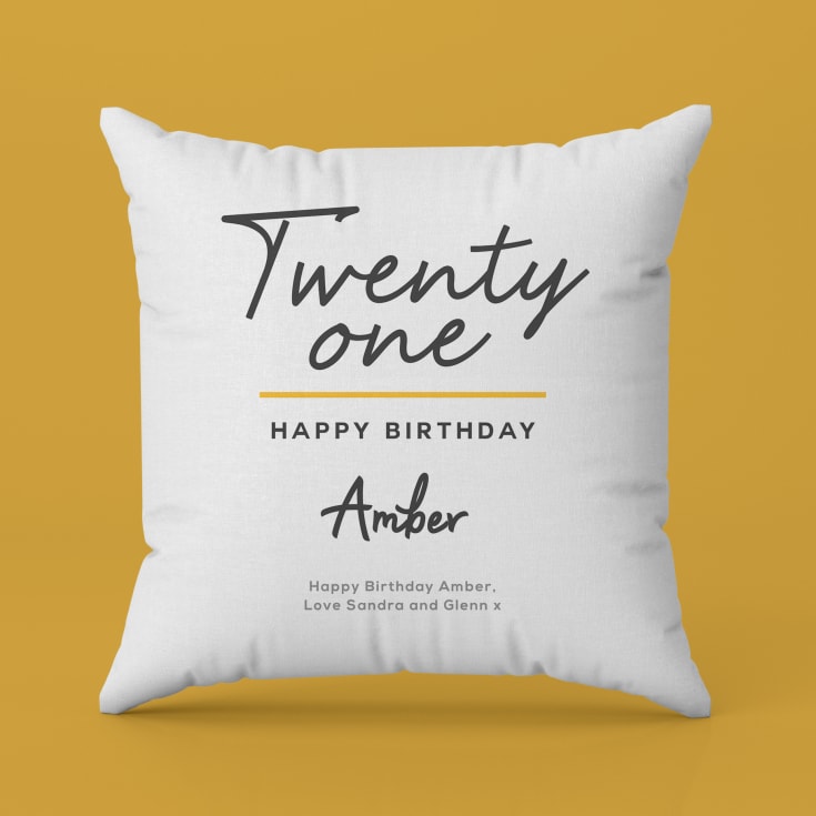 Personalised Classy 21st Birthday Cushion product image
