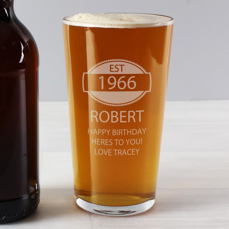 Personalised 60th Birthday Glass product image