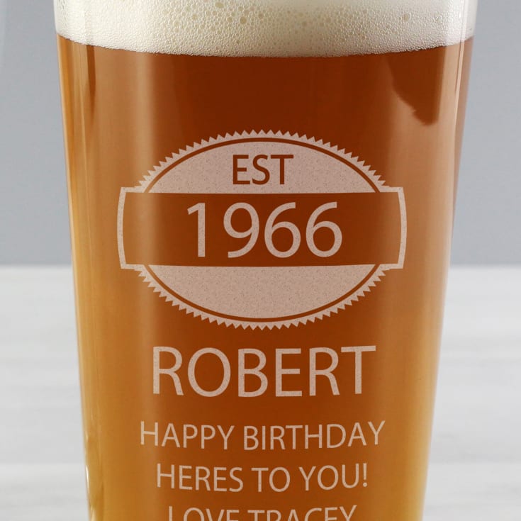 Personalised 60th Birthday Glass product image