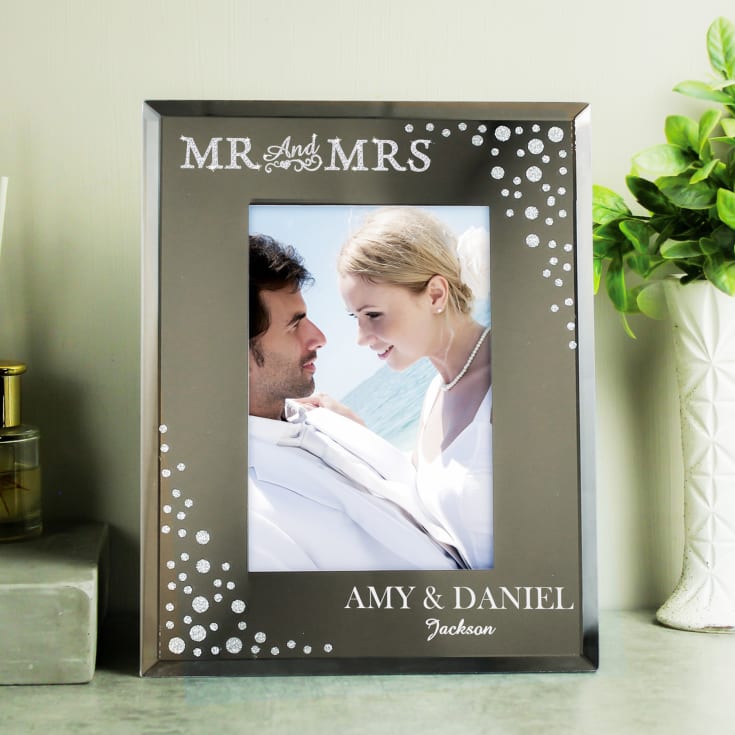 Personalised Diamante Mr and Mrs Frame product image
