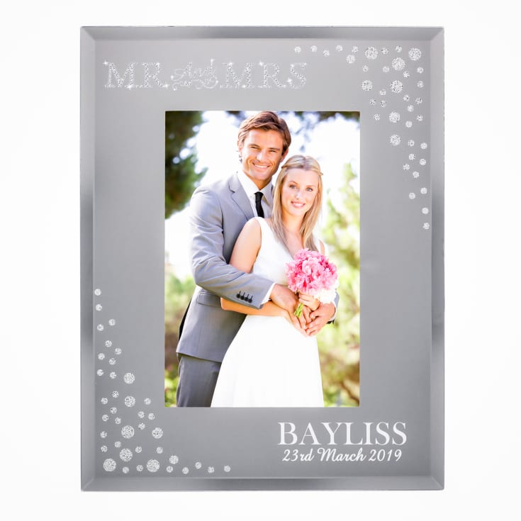 Personalised Diamante Mr and Mrs Frame product image